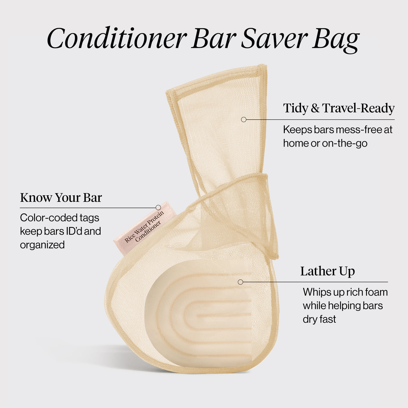 Kitsch Bar Saver Bag - RICE WATER PROTEIN Conditioner