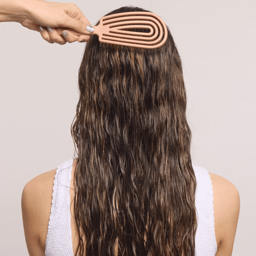 Cepillo desenredante flexible terracotta