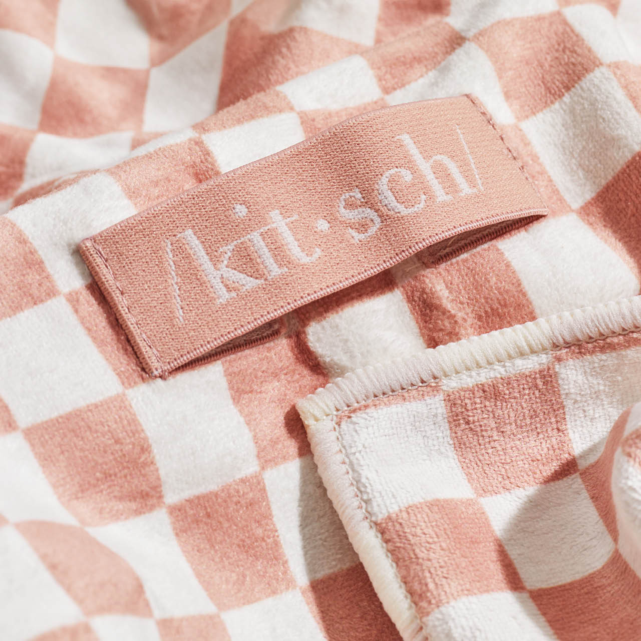 Toalla de secado rápido XL - Terracotta a cuadros