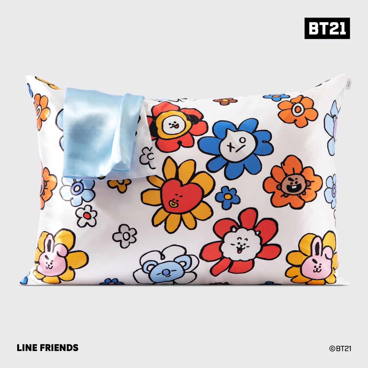 Kitsch x BT21 Funda de almohada de satén KOYA