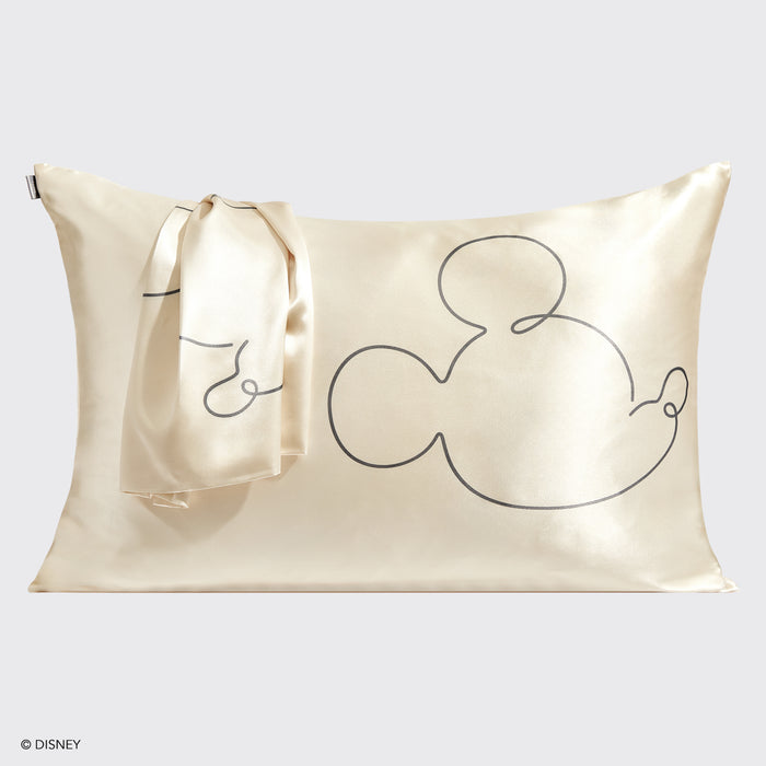 Kitsch x Mickey & Minnie taille d'oreiller en satin Mr. Mouse
