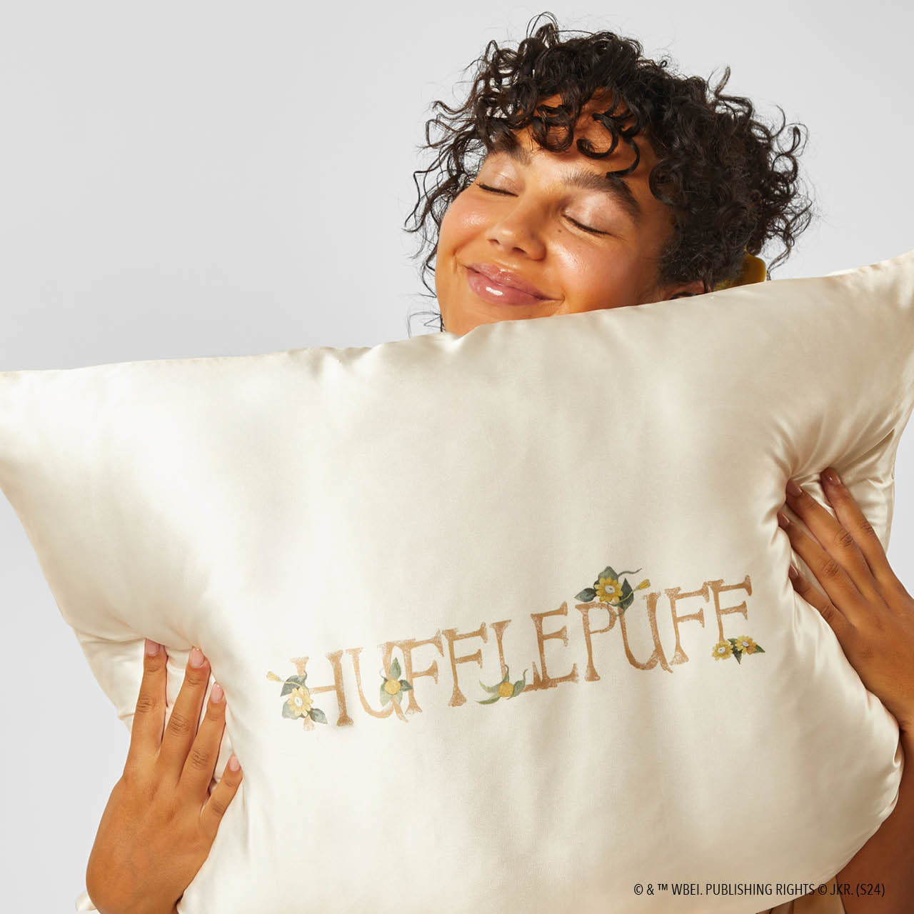Kitsch x Harry Potter Funda de Almohada de Satén Hufflepuff - King