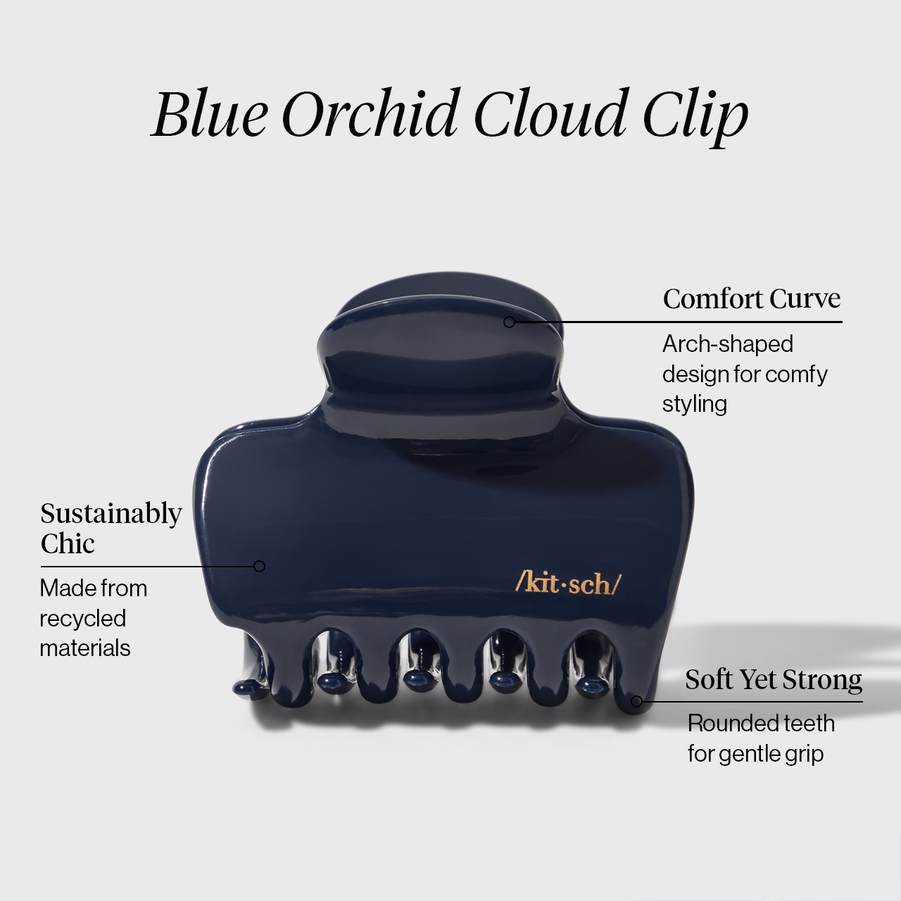Blue Orchid Cloud Claw Clip - Medium