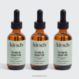 Aceite fortalecedor del cuero cabelludo y el cabello de romero con biotina Envase de 3
