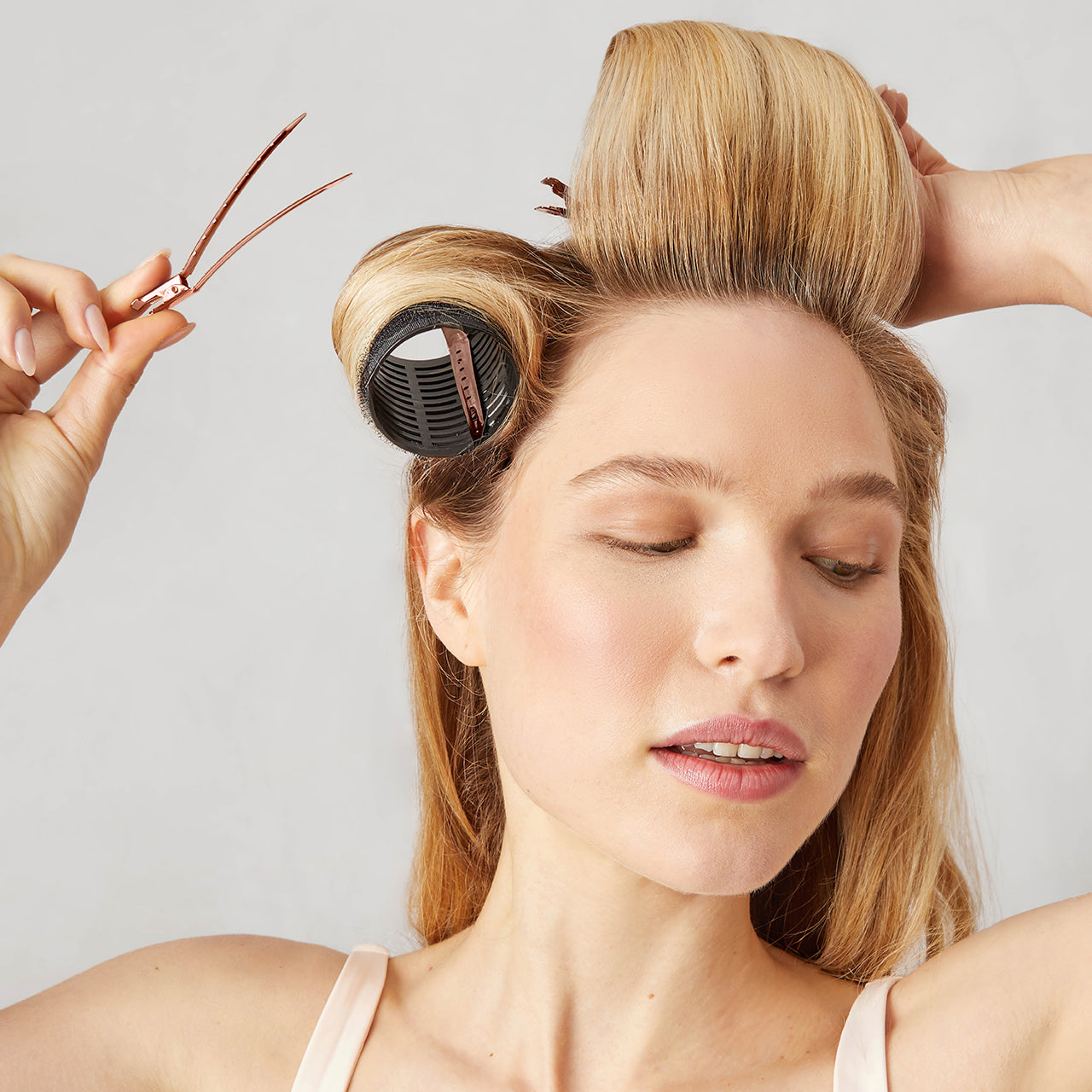 Ensemble de rouleaux à cheveux + pinces à cheveux coiffantes