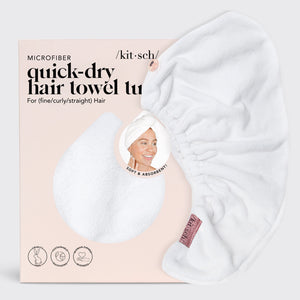 Microfiber Hair Towel - White