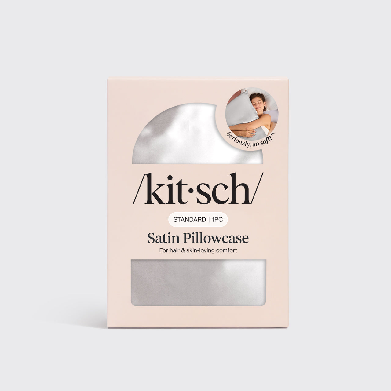 Taie d'Oreiller en Satin - Argent