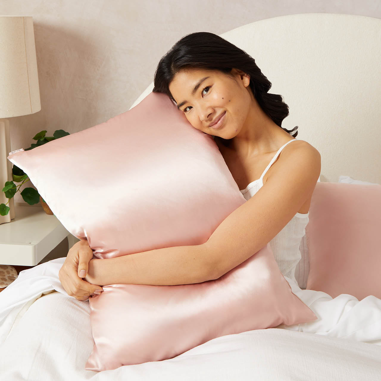 Funda de almohada de satén - Blush