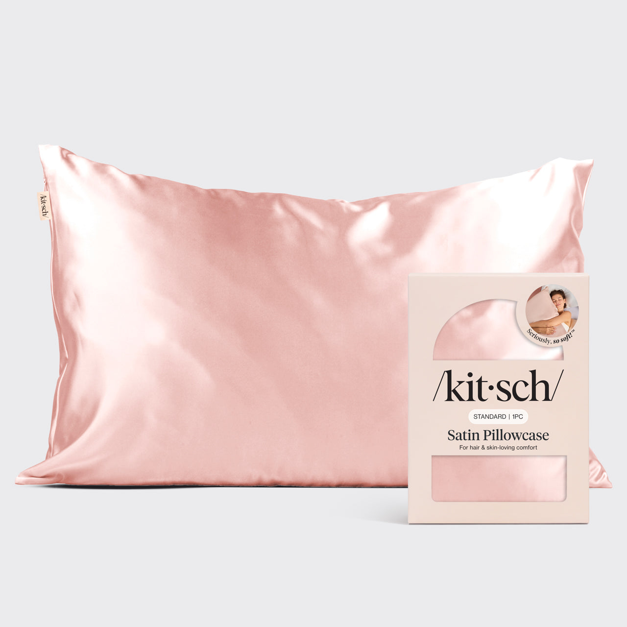 Funda de almohada de satén - Blush