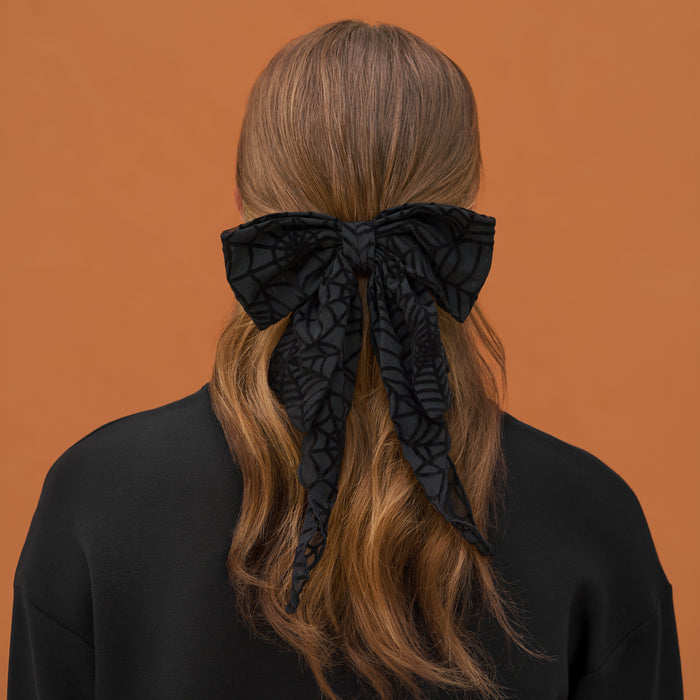 Spiderweb Bow Hair Clip