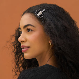 Fermagli per capelli ragno in metallo con strass