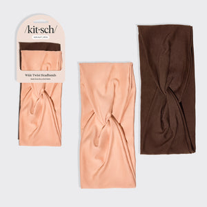 Set de 2 diademas elásticas Twist - Palisandro