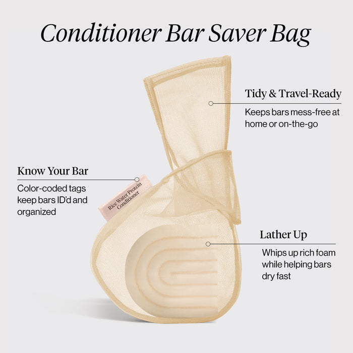 Kitsch Bar Saver Bag - Cream - Rice Water Protein Conditioner