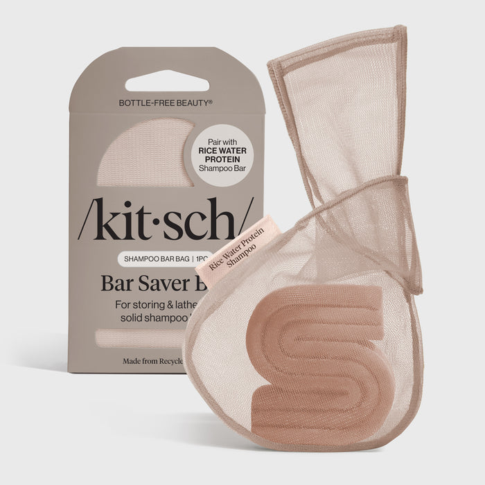 Kitsch Bar Saver Bag - Gray - Rice Water Protein Shampoo