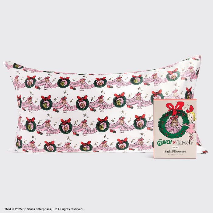 The Grinch x Kitsch Cindy Lou Who Satin Pillowcase — King — hero