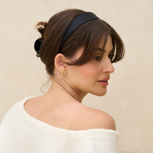 Black & Chocolate Satin & Velvet Headbands