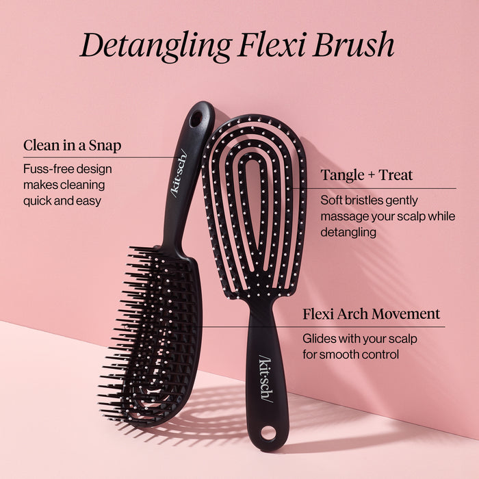 Cepillo desenredante flexible negro