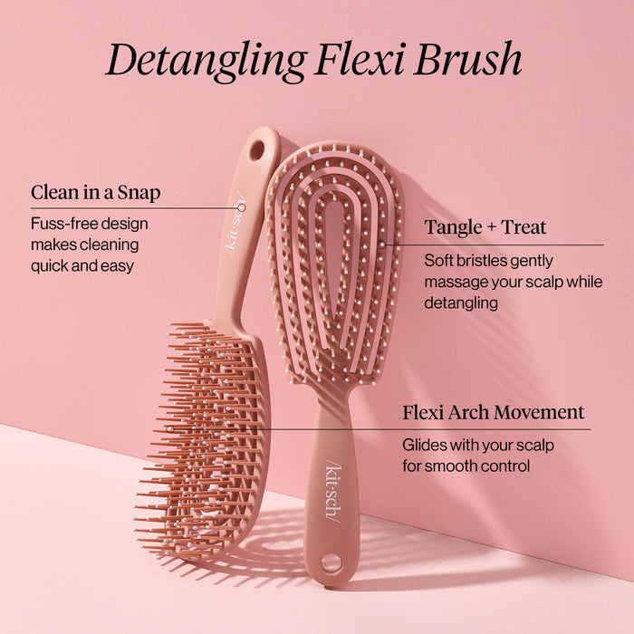 Cepillo desenredante flexible terracotta