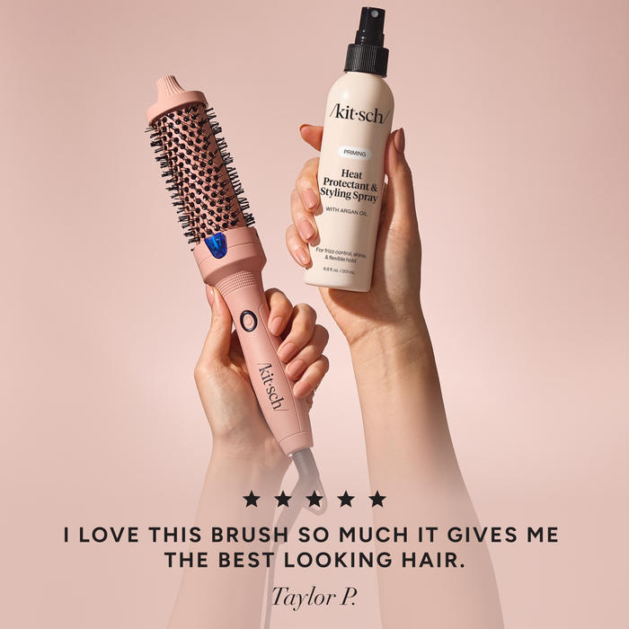 Ensemble Spray protecteur contre la chaleu + Brosse Ronde Thermique Volumisante