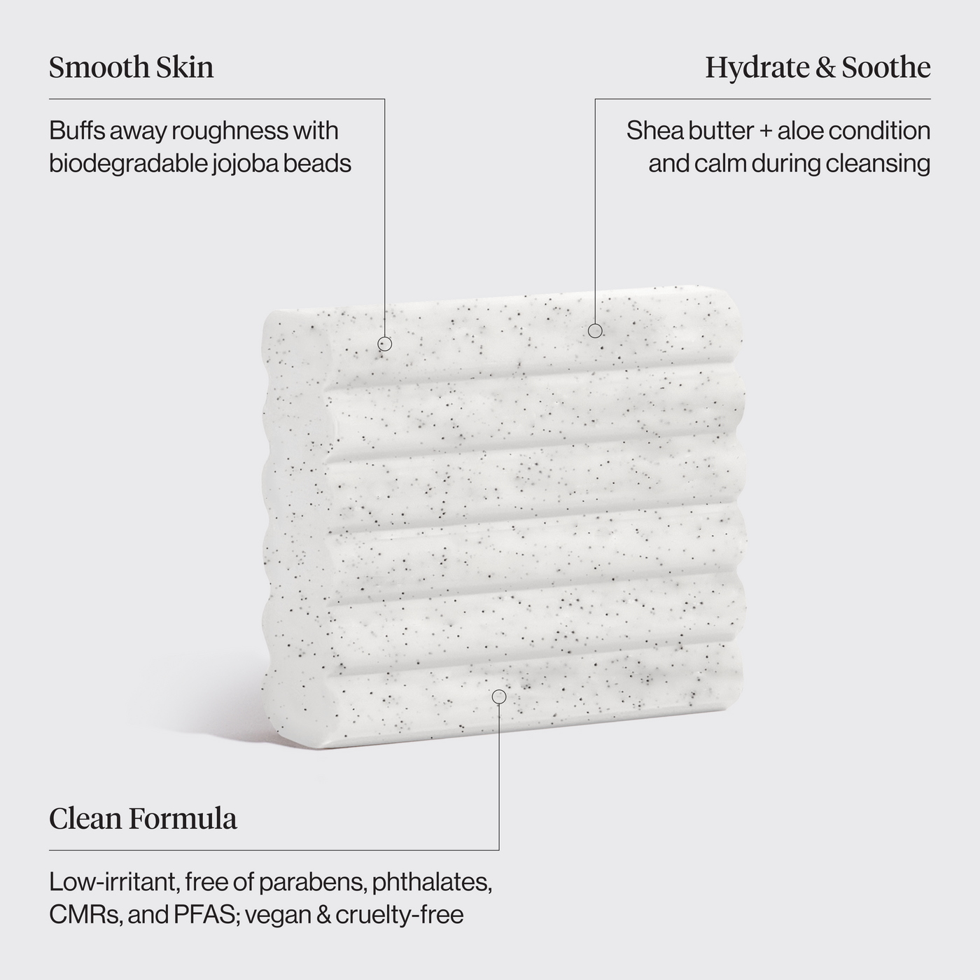 Barra exfoliante de jojoba