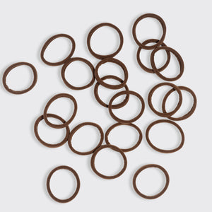 Chocolate Seamless Hair Elastics 20pc Set