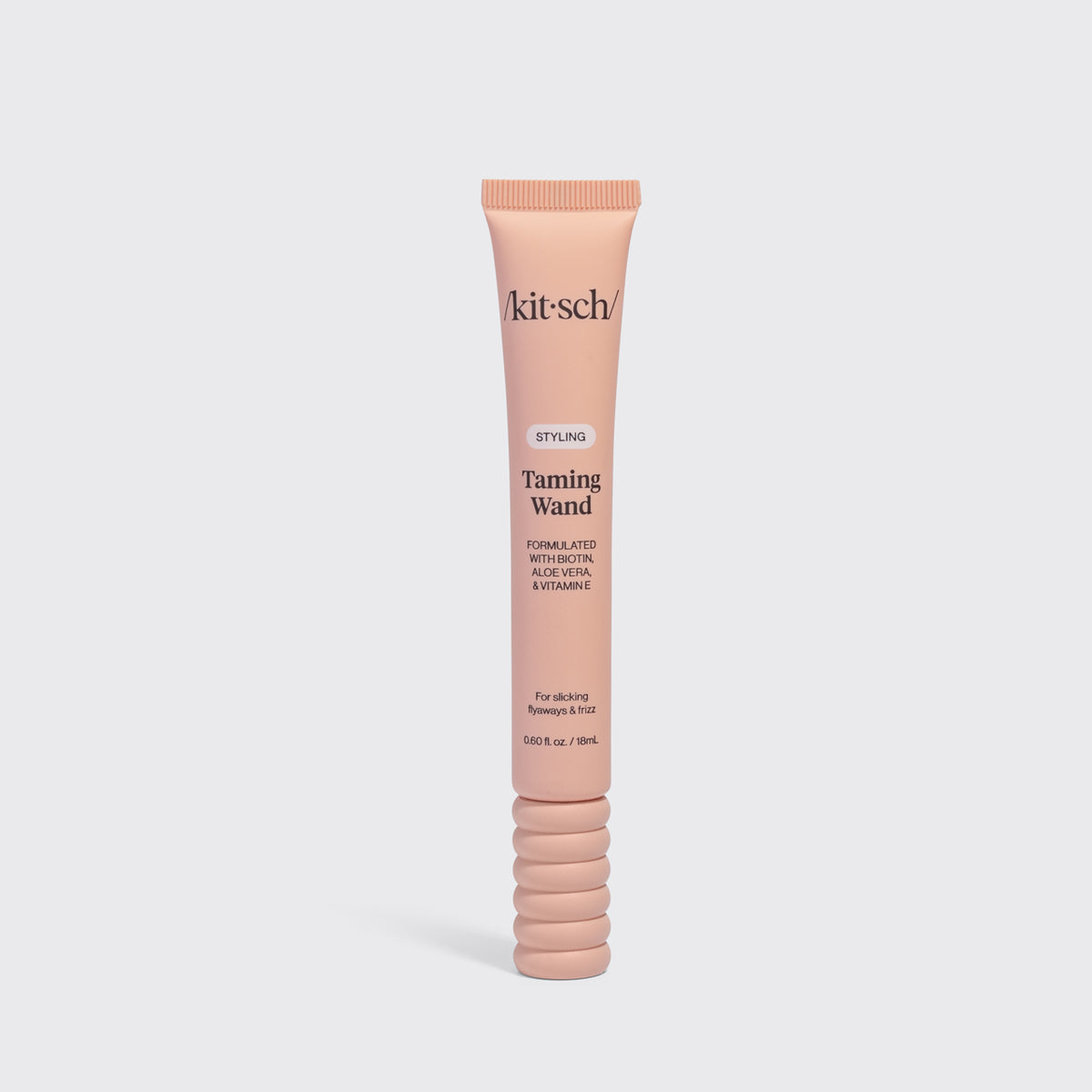 KITSCH Sleigh All Day 5pc Gift Set — Taming Wand detail shot — lightweight, serum-like Taming Wand is infused with biotin, aloe vera, and vitamin E — glides over flyaways and edges for a polished finish