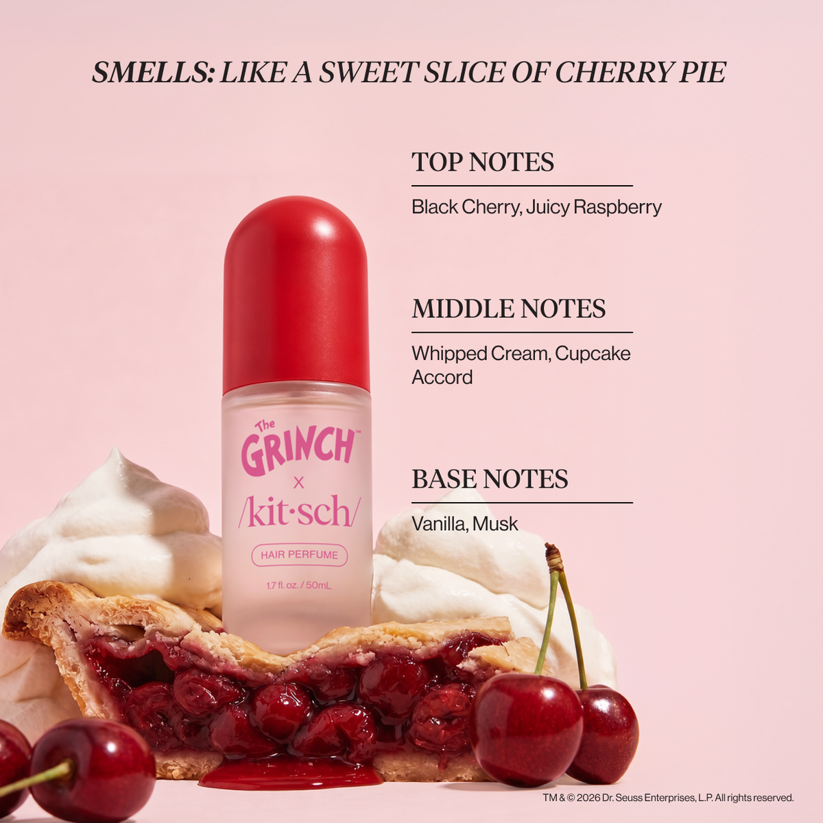 The Grinch x Kitsch Cherry Cheer Hair & Body Perfume Mist