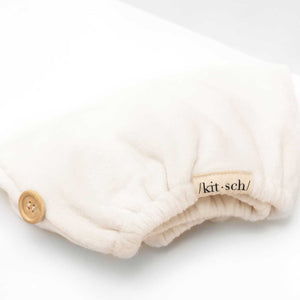 Kitsch Organic Bamboo Hair Towel close-up texture detail