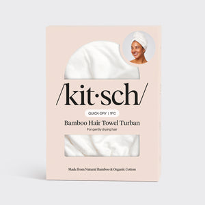 Organic Bamboo Hair Towel - White