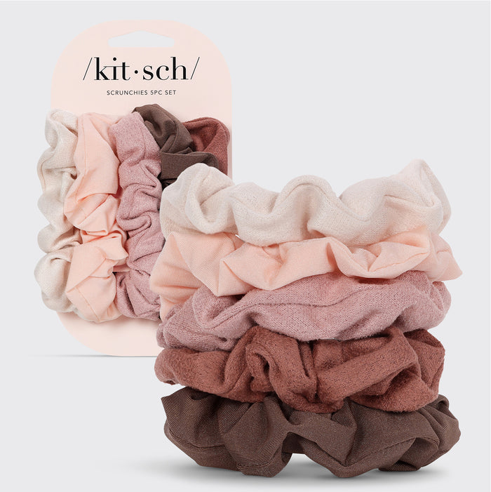 Assortiment de 5 chouchous texturés - Terracotta