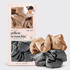 2 chouchous de sommeil en satin - Charbon et Or