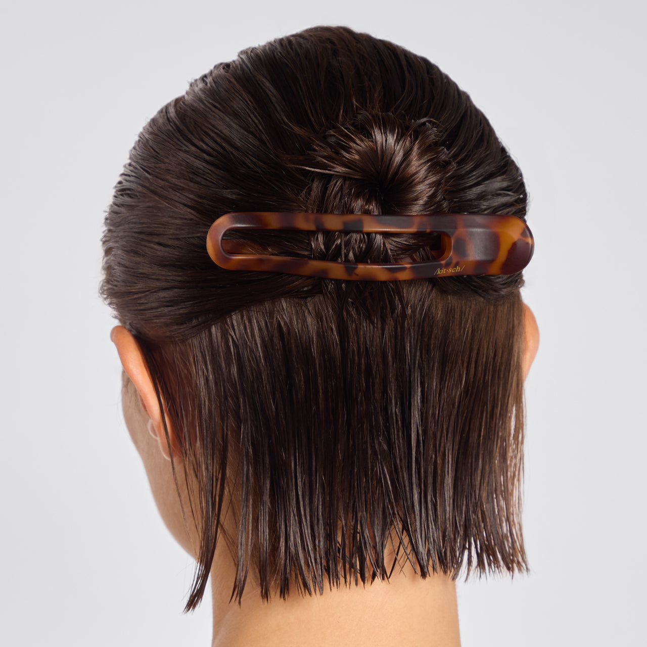 Flat Lay Claw Clip 2pc Curved- Μαύρο & Tort