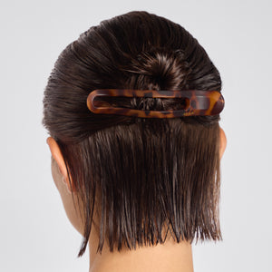 Flat Lay Claw Clip 2pc Curved- Μαύρο & Tort