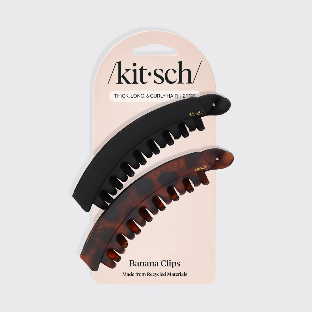 香蕉夹 2 件套 - 黑色和黄色