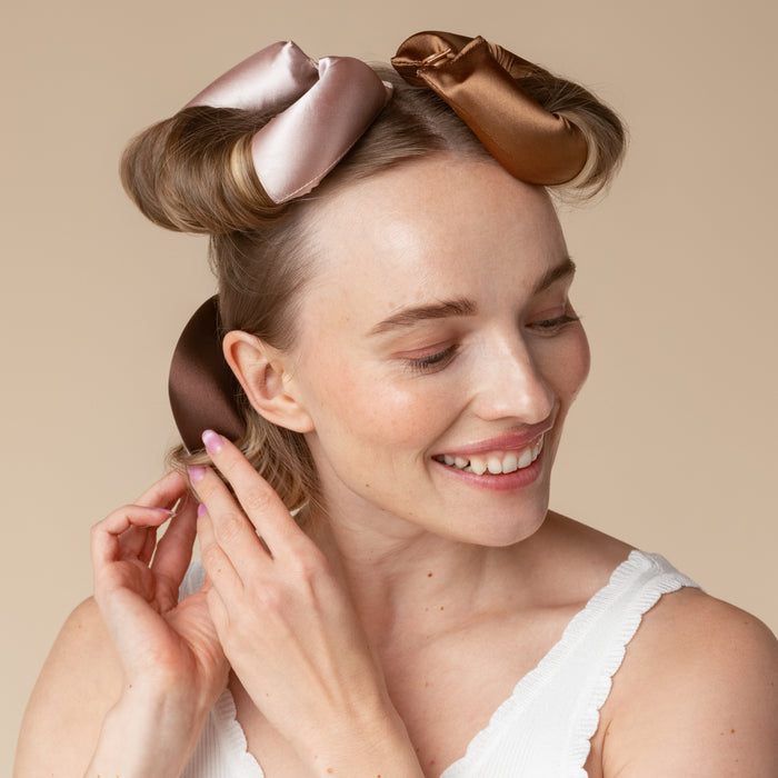 缎面特大号弹性杆 4 件套 - 黑檀木