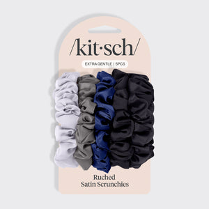 Set de 5 coleteros satinados pequeños - Medianoche