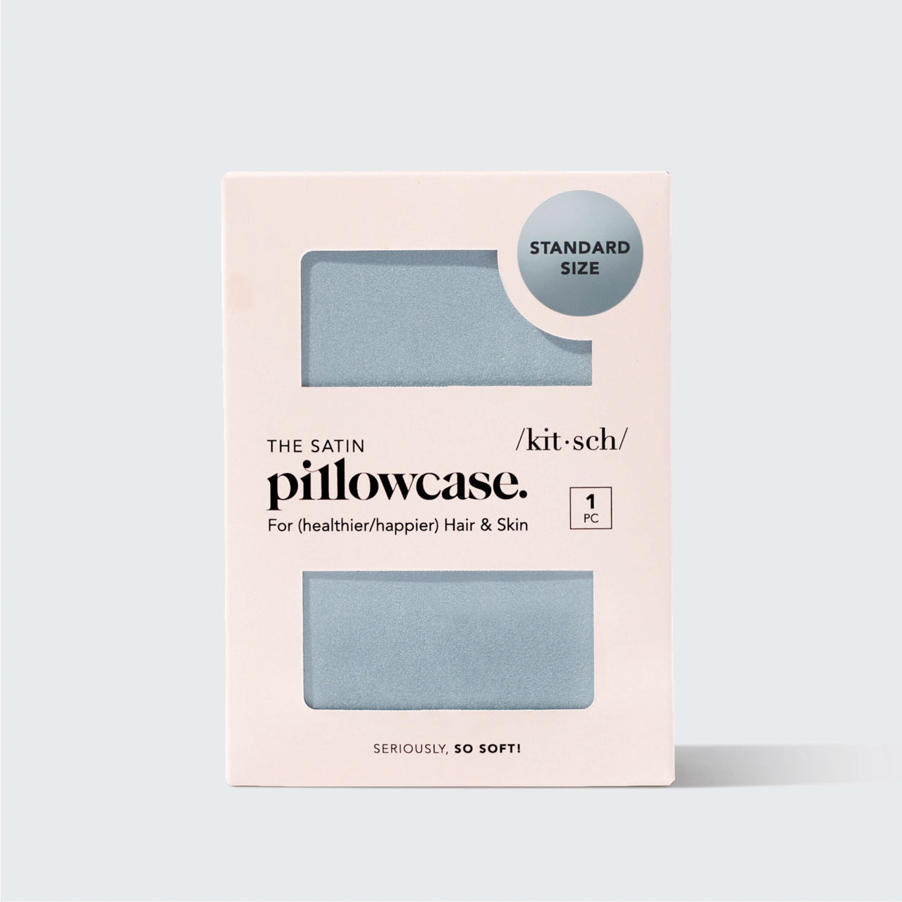 Satin Pillowcase in Haze Blue