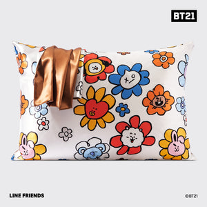 Taie d'oreiller en satin Kitsch x BT21 - SHOOKY