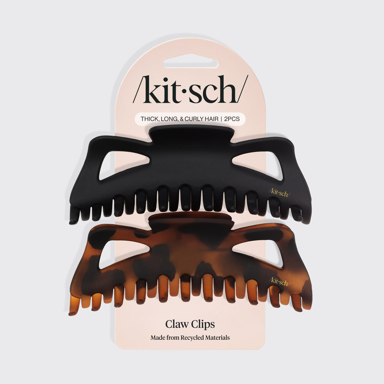 Set di 2 mollette classiche nere e tartarugate - Jumbo