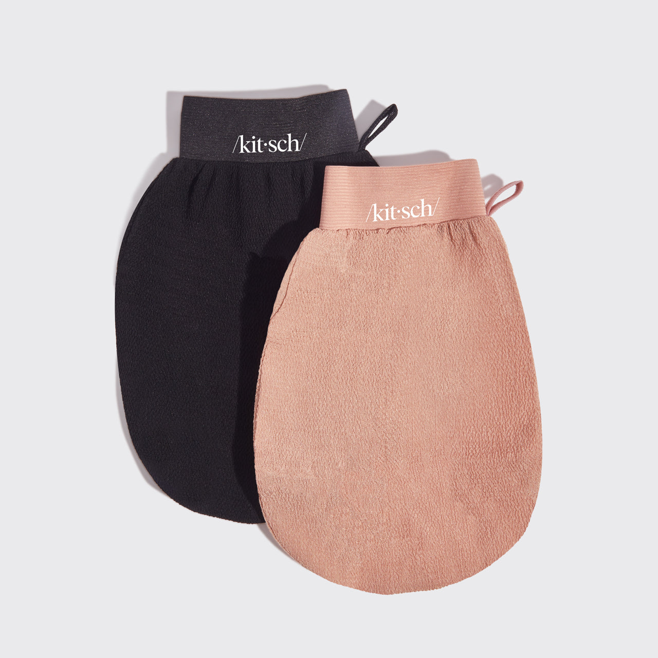 Guanto esfoliante 2 pezzi - Nero e terracotta