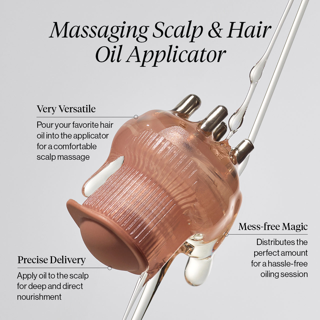 Applicateur d'huile pour le cuir chevelu + huile à la biotine