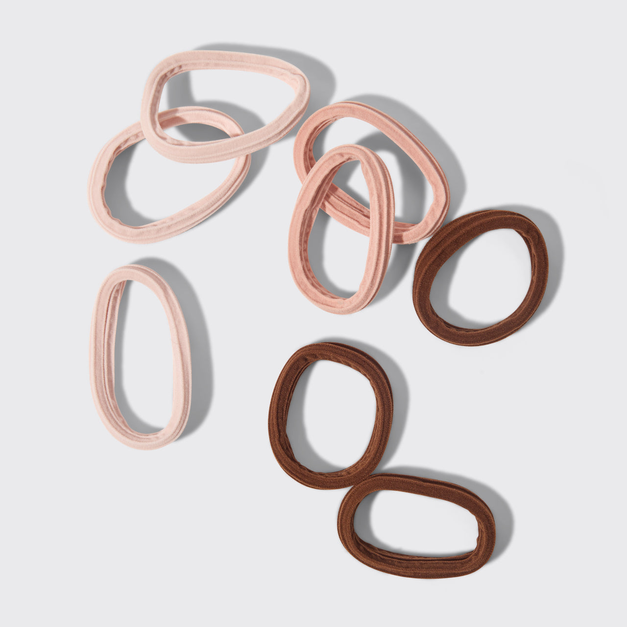 Elastiques pour cheveux sans couture - 8 pièces - Bois de rose