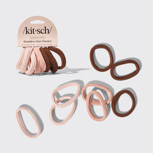 Elastiques pour cheveux sans couture - 8 pièces - Bois de rose