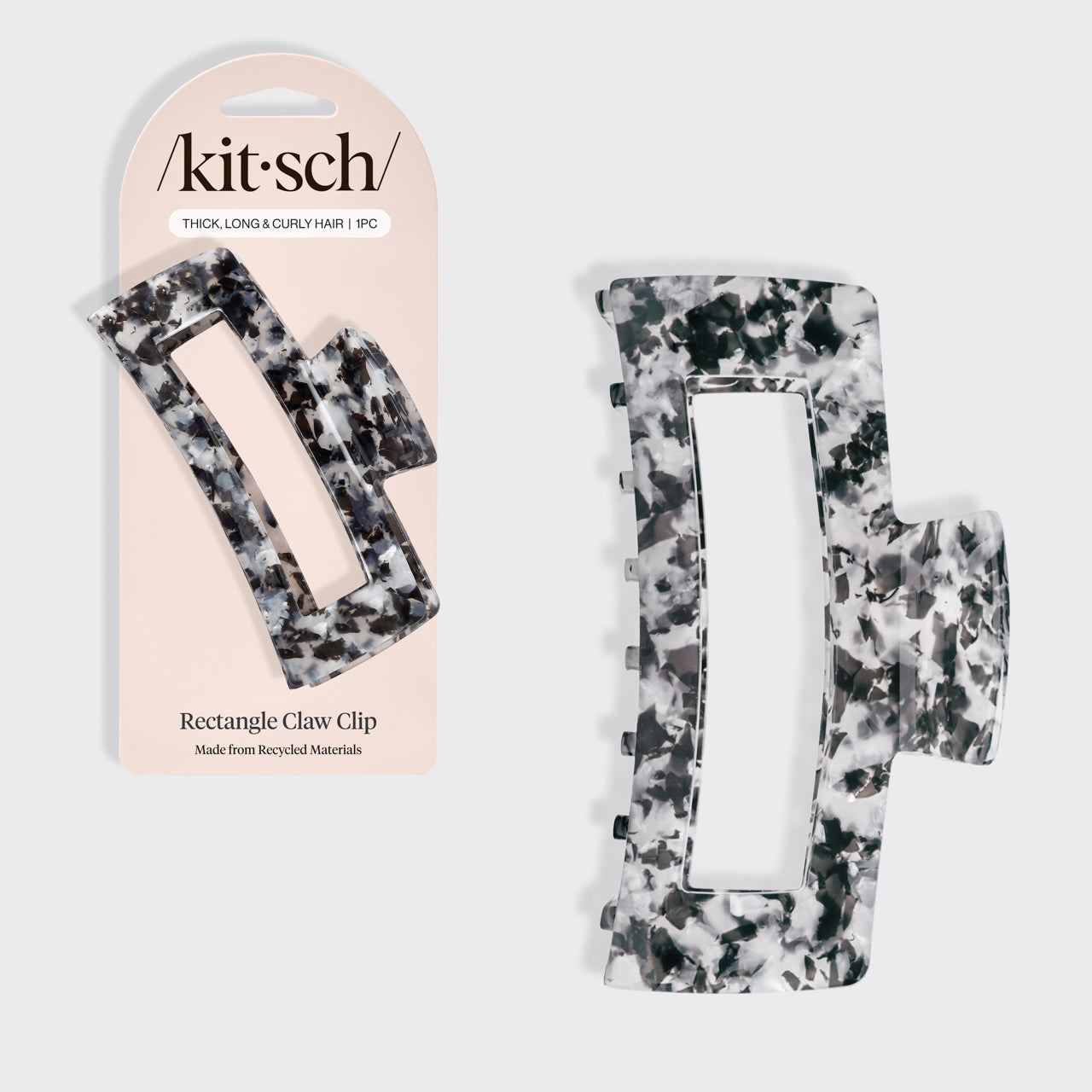 Eco-Friendly Jumbo Open Shape Claw Clip - Μαύρο