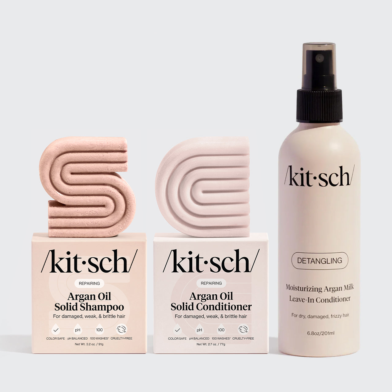 Pacchetto di shampoo e balsamo riparatore all'olio di argan + leave in conditioner