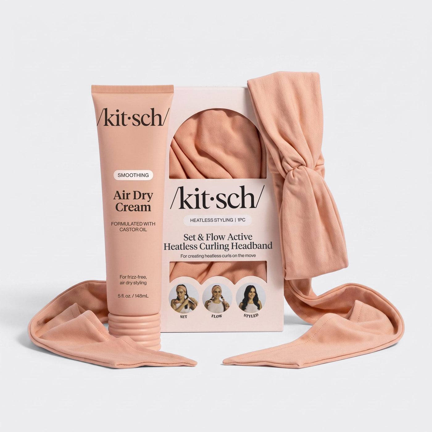 Brooke Monk On-the-Go Hair Bundle — Air Dry Cream and Set & Flow Headband