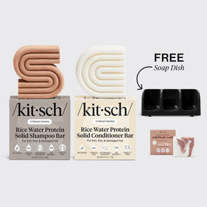 Strengthening Rice Water Trio & Black Soap Dish Bundle