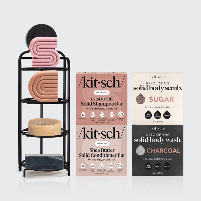 Crea il tuo shampoo e balsamo personalizzati con il portasapone da doccia autodrenante GRATUITO