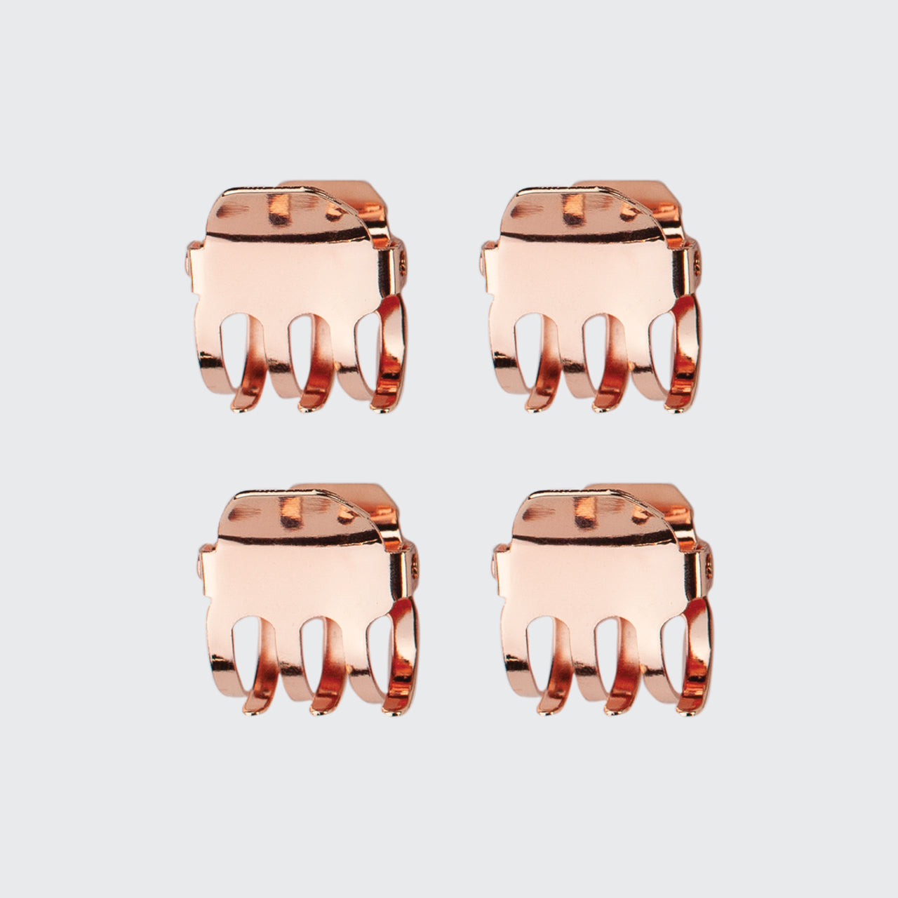 Mini Claw Clips Square 4pc - Rose Gold