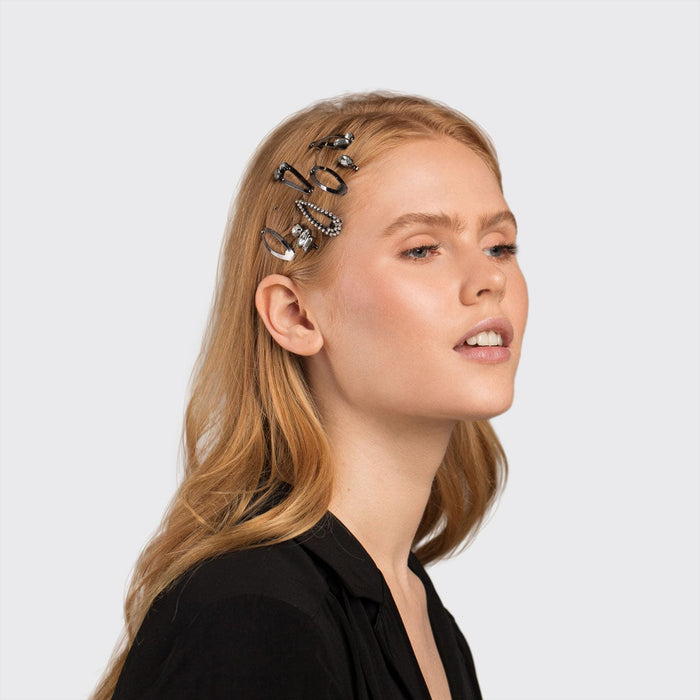 مجموعة مشابك سناب صغيرة قابلة للتكديس 7 قطع - الهيماتيت